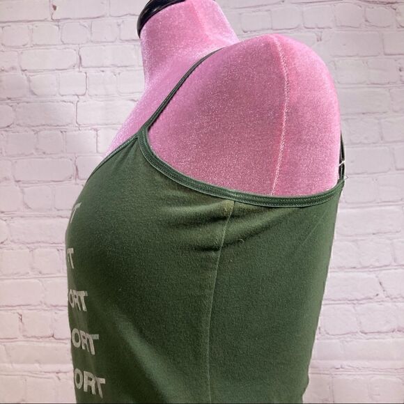 BEBE SPORT green spaghetti strap tank top Large. Great condition - Picture 5 of 7